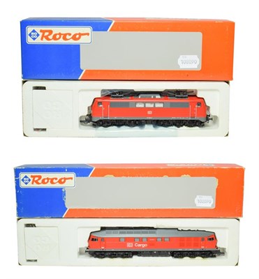 Lot 3370 - Roco HO Gauge 2 Rail Locomotives 63689 DB BR 232 800-3 and 63641 DB BR 111 038-6, both red...