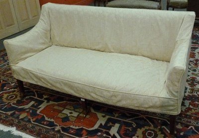 Lot 1390 - A George III Style Settee, incorporating some 18th century elements, with loose cover, the...