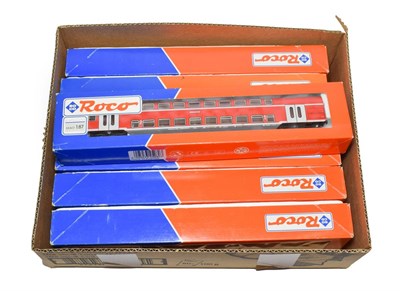 Lot 3386 - Roco HO Gauge DB Double Deck Coaches 4x45280, 2x45281 and 45282 (all E box G) (7)