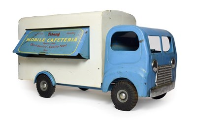 Lot 3452 - Triang Pressed Steel Mobile Cafeteria Truck with canopies opening on both sides and plastic...