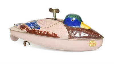 Lot 3460 - Hornby Speedboat No.1 Duck lilac body with blue/brown detailing (G, some denting to hull, box P)