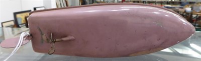 Lot 3460 - Hornby Speedboat No.1 Duck lilac body with blue/brown detailing (G, some denting to hull, box P)