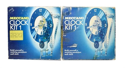 Lot 3478 - Meccano Two Clock Kit 1s (contents unchecked, boxes F-G) (2)