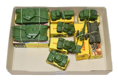 Lot 3524 - Dinky Military 2x651 Centurion tanks both with plastic rollers in later colour picture box,...