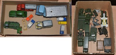 Lot 3528 - Dinky Military including Centurion tank and transporter, Recovery tractor, Daimler armoured car and