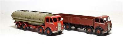 Lot 3534 - Dinky Two 1st Fodens (i) Tanker red/grey (ii) Wagon brick red (both F-G) (2)