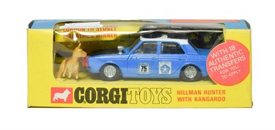 Lot 3563 - Corgi 302 Hillman Hunter With Kangaroo Golden Jack, with leaflet and sticker sheet (E box E-G)