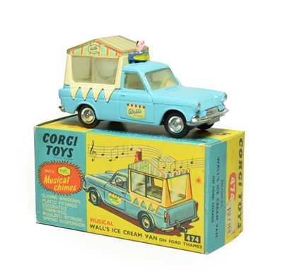 Lot 3569 - Corgi 474 Musical Ice Cream Van On Ford Thames (E box G-E, with card insert and sticker sheets)