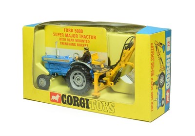 Lot 3575 - Corgi 72 Ford 5000 Super Major Tractor With Trenching Bucket  (E box E-G)