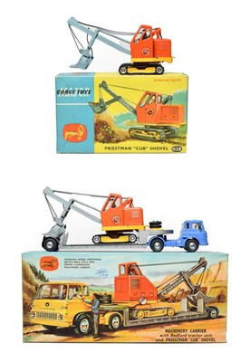 Lot 3586 - Corgi Gift Set 27 Machinery Carrier With Bedford Tractor Unit And Priestman Shovel (E-G, some...