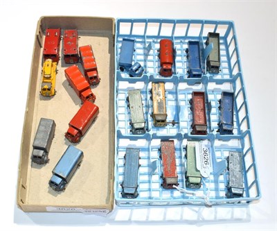 Lot 3626 - Benbros Various Unboxed Vehicles 5xFlat wagons, 4xDiesel wagons, Petrol tanker, Articulated...