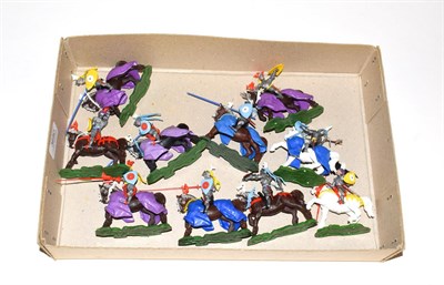 Lot 3680 - Britains Swoppets Knights a collection of 10 mounted examples (generally E-G) (10)