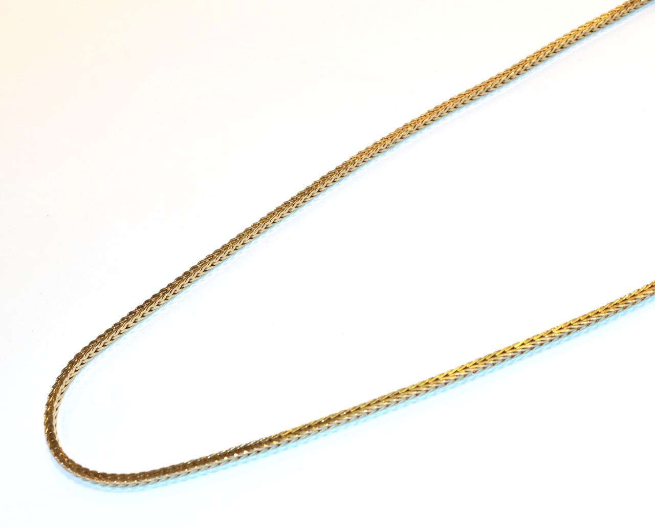 Lot 25 - A 9 carat gold fancy link chain, length 65cm