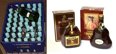 Lot 48 - Cognac X.O Hennessy and Hine V.S.O.P Vieille fine champagne Cognac, together with a crate of...