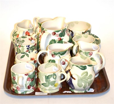 Lot 60 - A collection of various Emma Bridgewater ceramics, comprising a cup and saucer, six jugs, five...