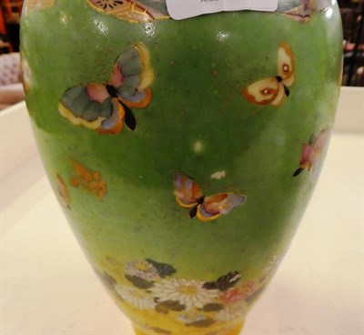 Lot 68 - A Chinese song style jar, 15cm high; and another decorative Chinese vase, 31cm high (2)