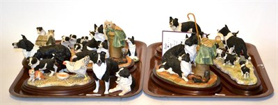 Lot 76 - Border Fine Arts Collie and Dog models including: 'A Long Day Ahead', model No. B0037, 'Wait...