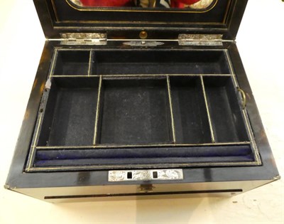 Lot 78 - A 19th century brass mounted Coromandel jewellery box, 27cm by 19.5cm by 17cm high