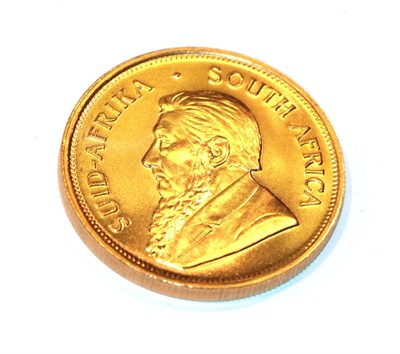 Lot 90 - South Africa, 1974 Krugerrand. 1 oz. fine gold (.999). Obv: Bust of Paul Kruger left. Rev:...