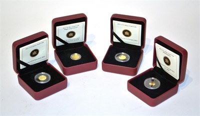 Lot 94 - Canada, A Collection of 4 x Gold Coins consisting of: 2012, 'Farewell Adieu' One Cent. 1/25th...