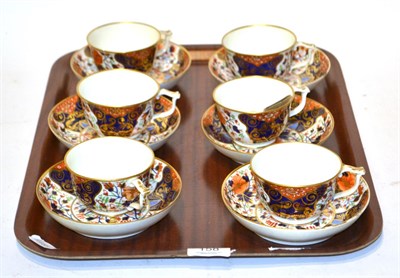 Lot 158 - A set of six 19th century Crown Derby Imari cups and saucers