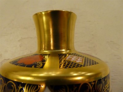 Lot 186 - A Royal Crown Derby Imari bottle vase, 11cm high and a bonbon dish, 13.5cm diameter