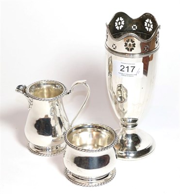Lot 217 - An Elizabeth II silver cream-jug and Sugar-Bowl, by Garrard and Co. Ltd., London, 1961, each...