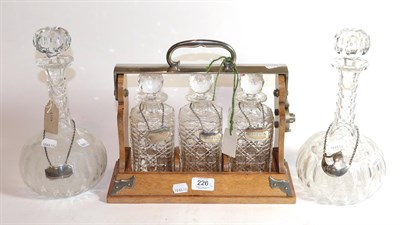 Lot 226 - Three decanters in Tantalus with silver sherry spirit, various dates and makers together with a...