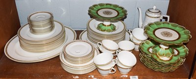 Lot 242 - A Royal Worcester 1962 golden anniversary part dinner and tea service, together with a Shelley part
