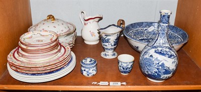 Lot 259 - Chinese blue and white porcelain guglet and bowl together with a small collection of Chinese...