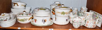 Lot 266 - Assorted Minton Haddon Hall pattern dinnerwares, with Royal Worcester Evesham pattern...