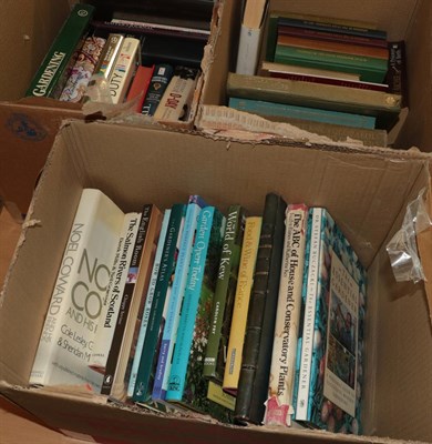 Lot 350 - Four boxes of assorted books including various subjects such as autobiographies, geographical,...