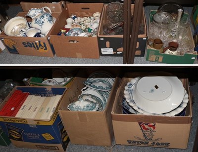 Lot 366 - Ten boxes of miscellaneous pottery, porcelain, glass wares, etc (qty)