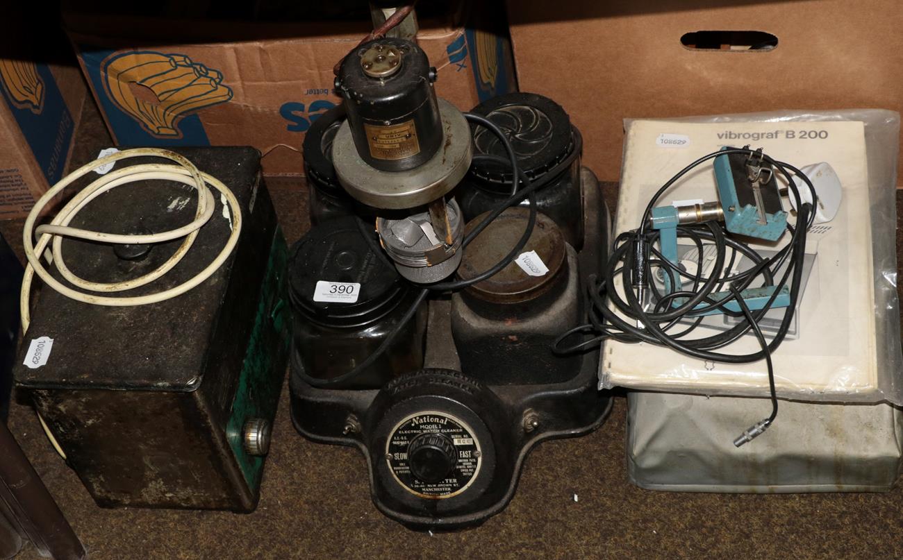 Lot 390 - A National electric watch cleaning machine,