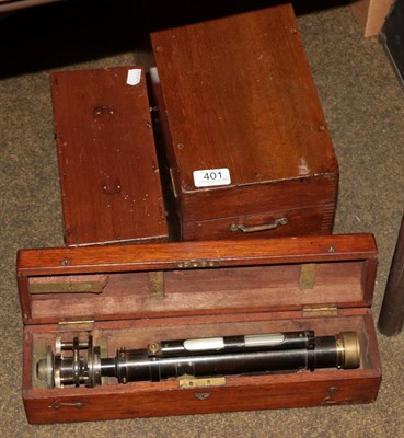 Lot 401 - Three cased theodolites