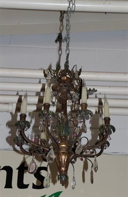 Lot 422 - A 20th century gilt metal chandelier