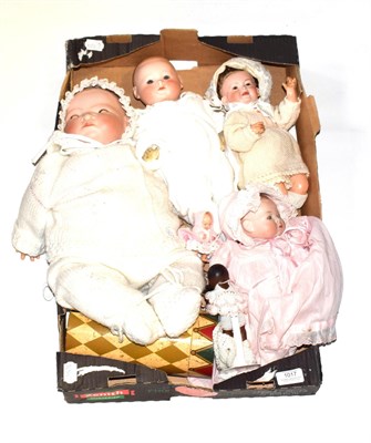Lot 1017 - A dream baby style doll copied by Grace S Putnam, made in Germany; another smaller; Theodor...