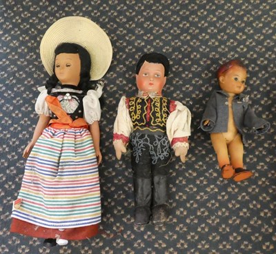 Lot 1018 - Assorted collectable items including a large jointed doll with painted hair and face, two...