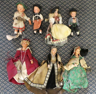 Lot 1018 - Assorted collectable items including a large jointed doll with painted hair and face, two...