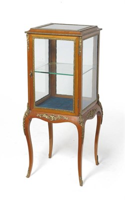 Lot 1471 - A Louis XVI/Transitional Style Mahogany and Gilt Mounted Square Vitrine, early 20th century,...