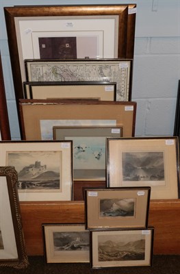 Lot 1117 - A large group of historical engravings, two prints after George Morland, a map of Switzerland...