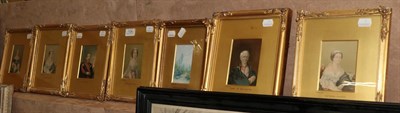 Lot 1124 - A collection of seven George Baxter prints including Queen Victoria