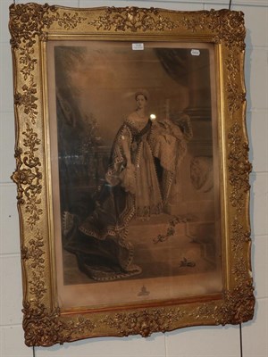 Lot 1135 - After Alfred Edward Chalon R.A. (1780-1860) Portrait of Queen Victoria, full length, engraving,...