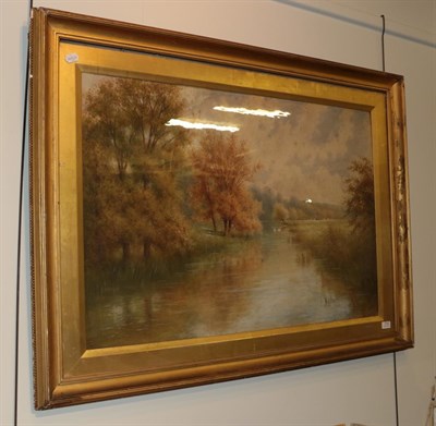 Lot 1138 - A. Ashdown (20th century) River landscape, signed and dated (19)17, watercolour, 64cm by 94cm