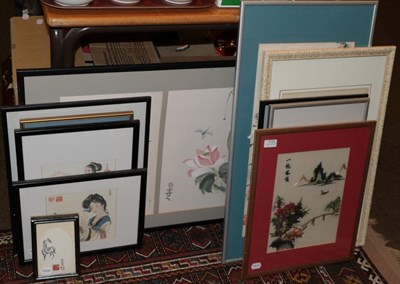 Lot 1153 - Eleven 20th century Japanese watercolours and prints