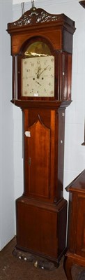 Lot 1192 - ~ A mahogany eight day longcase clock, signed M Watson, Newcastle, circa 1800, later case, 49cm...