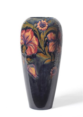 Lot 1501 - A William Moorcroft Spanish Pattern Vase, circa 1916, swollen shoulders, green painted...