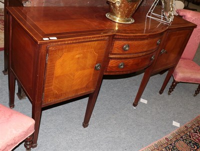 Lot 1355 - A Regency style mahogany inlaid sideboard, 170cm by 57cm by 92cm