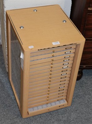 Lot 1379 - A Condor watch strap display case (counter top), 34cm by 39cm by 58cm high