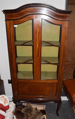 Lot 1404 - An Edwardian inlaid mahogany glazed display case, 82cm by 35cm by 178cm high